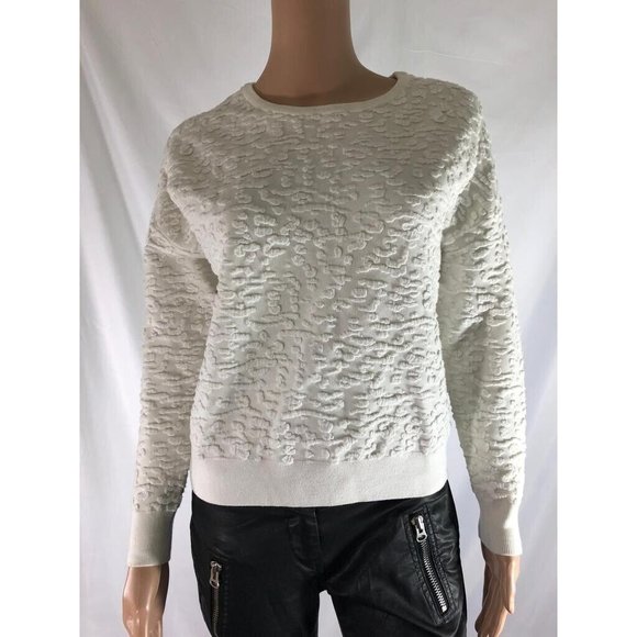 Marciano Sweaters - Marciano Women's Sweater Pullover Hoodie White Crew Neck Long Sleeves Size S